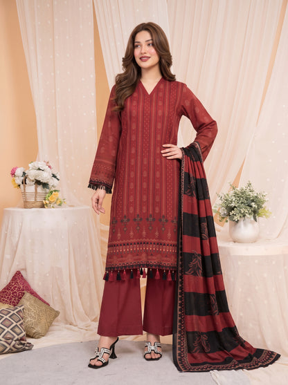 Khumar Vol 1 Printed 3-Piece Suit (Design 6)