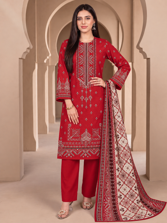 Khaddar Mehak 3-Piece Suit Vol 3 (Design 1)