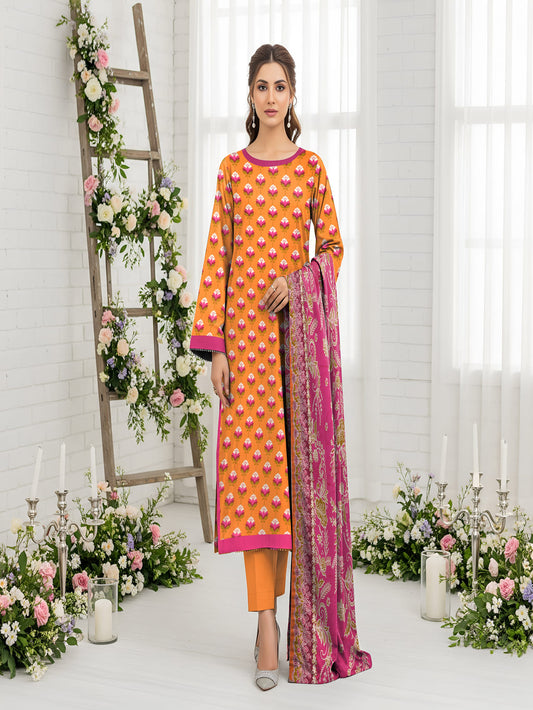 Unstitched Printed Lawn 3 Piece