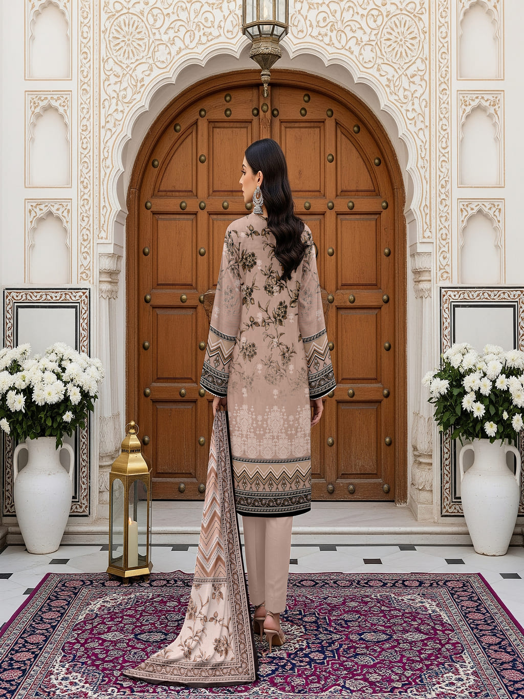 Unstitched Printed Lawn 3 Piece