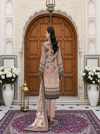 Unstitched Printed Lawn 3 Piece