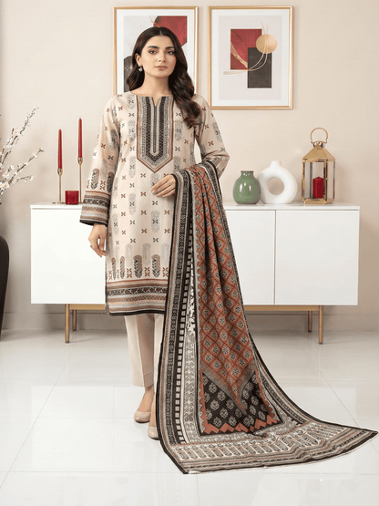 Unstitched Printed Lawn 3 Piece