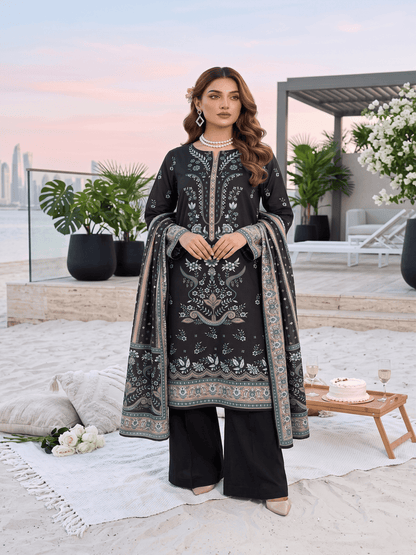 Unstitched Printed Lawn 3 Piece Suit