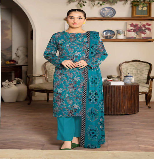 Unstitched Printed Lawn 3 Piece