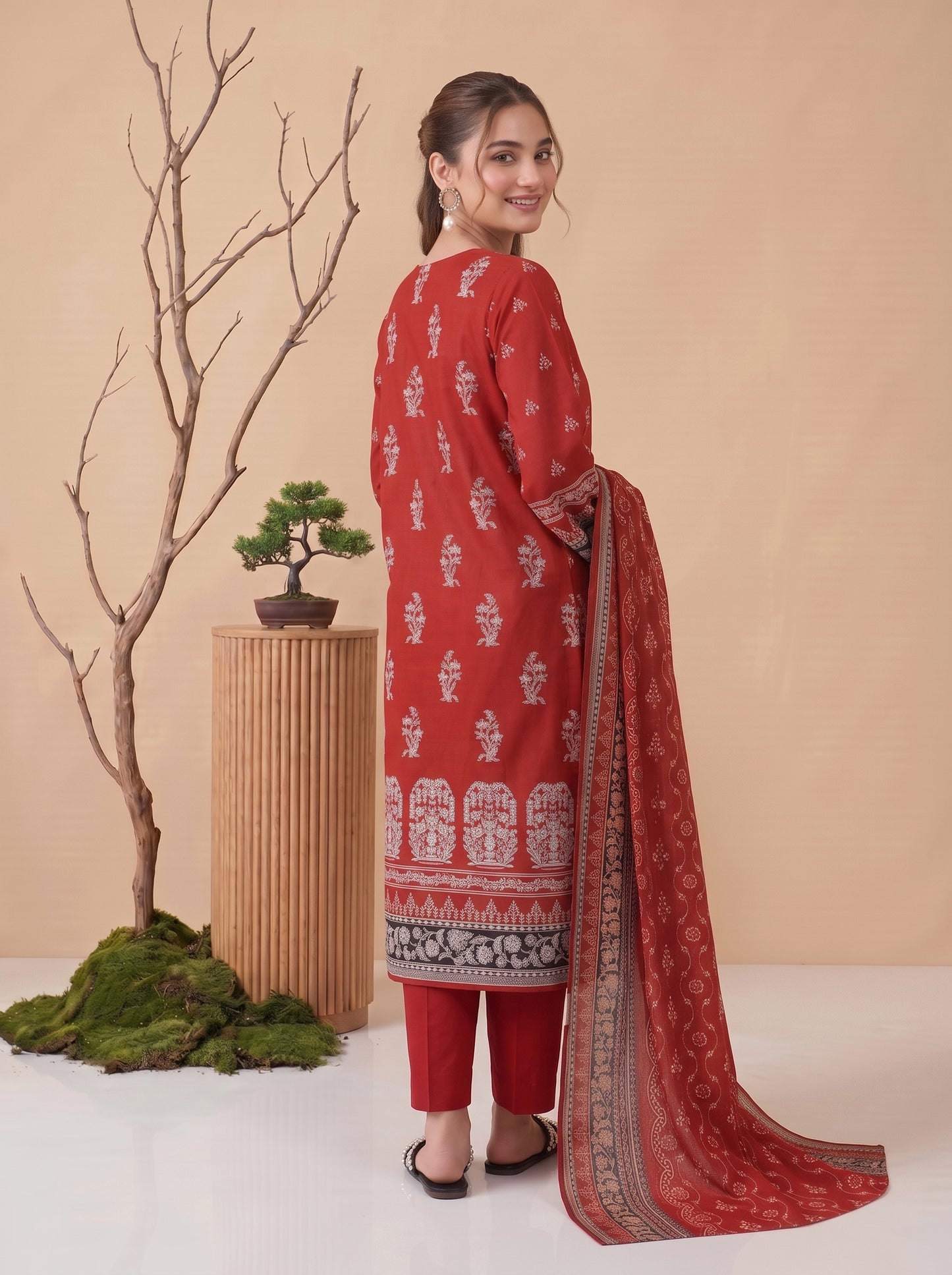 Unstitched Printed Lawn 3 Piece