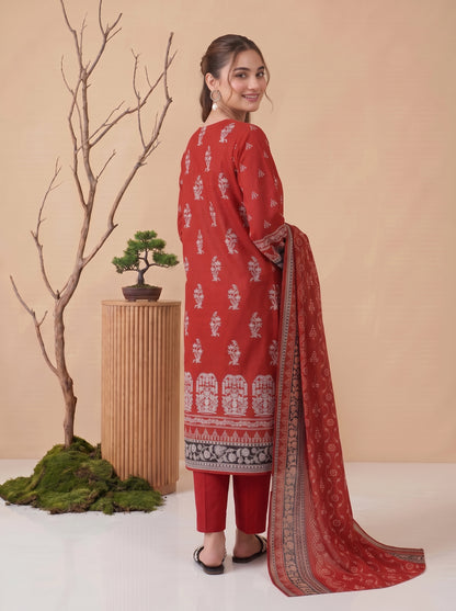 Unstitched Printed Lawn 3 Piece
