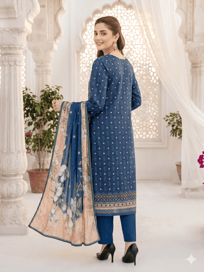 Unstitched Printed Lawn 3 Piece Suit