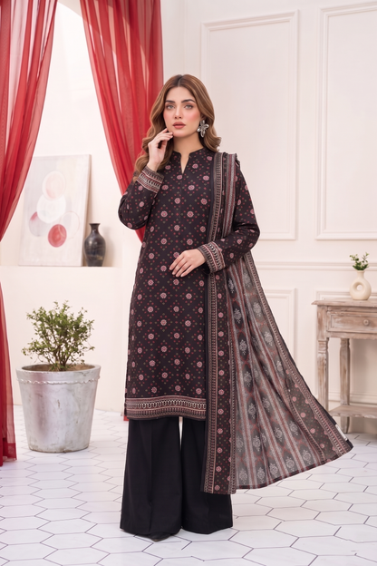 Unstitched Printed Lawn 3 Piece