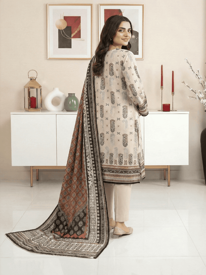 Unstitched Printed Lawn 3 Piece