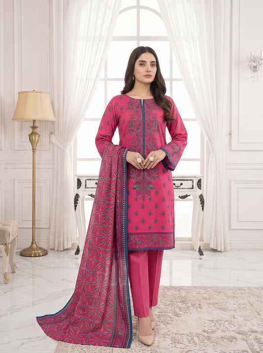 Unstitched Printed Lawn 3 Piece