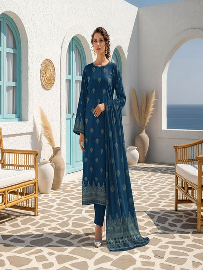 Unstitched Jacquard Brosha 3 Piece