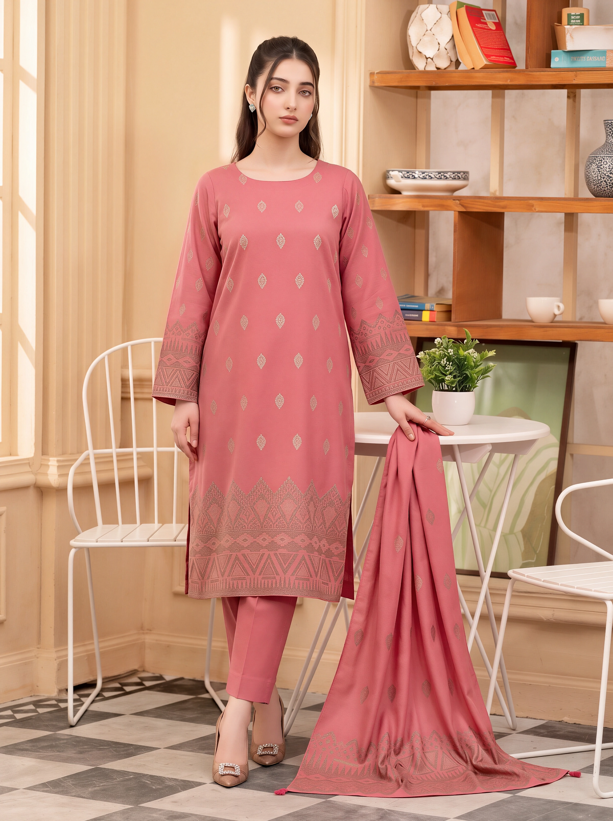 Saqaafah – 3 Piece Printed Lawn Suit