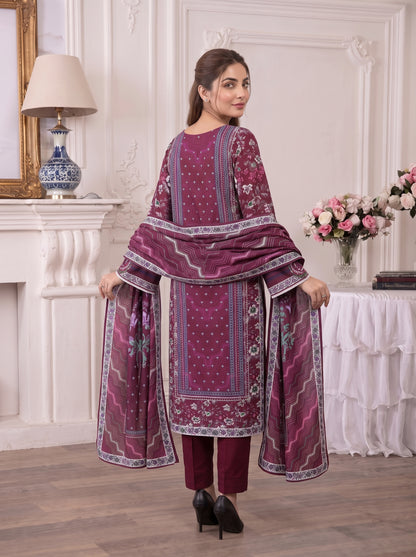 Mayal – 3 Piece Printed Suit  Vol 2 (Design 09)