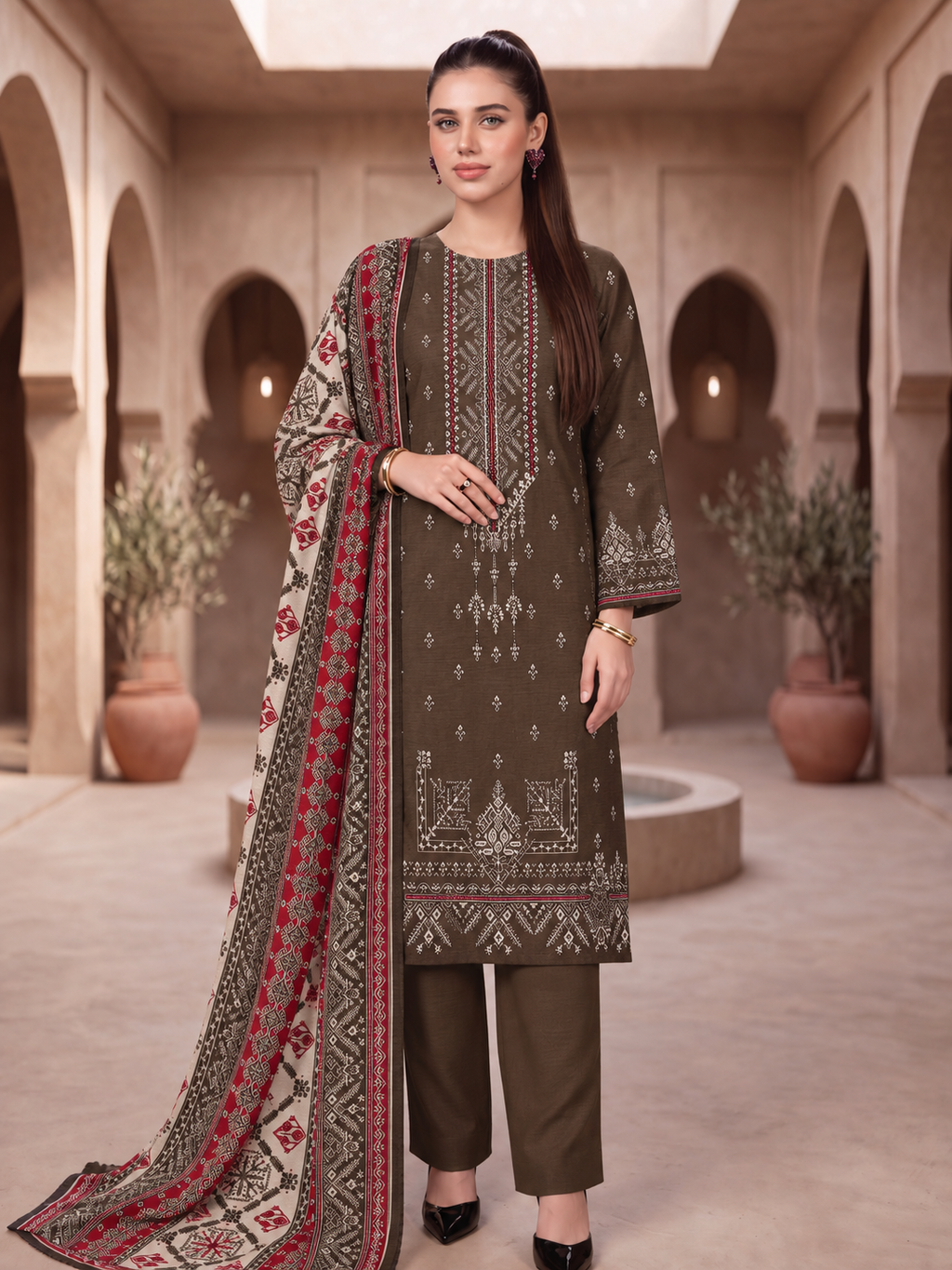 Khaddar Mehak 3-Piece Suit Vol 3 (Design 9)