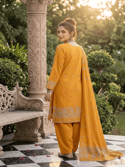 Jacquard Brosha Lawn 3 Piece Suit Unstitched