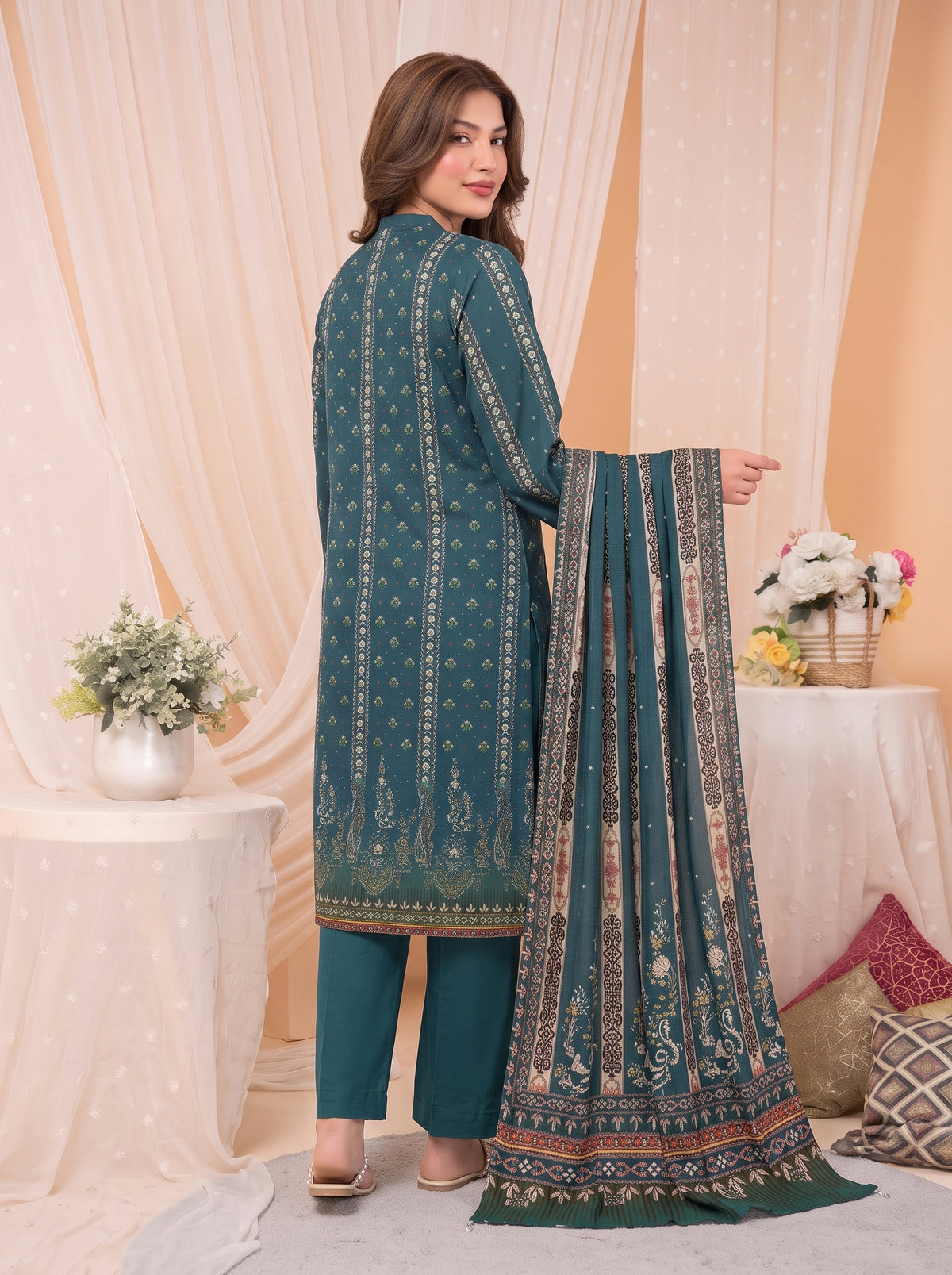 Khumar Vol 1 Printed 3-Piece Suit (Design 8)