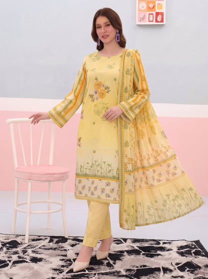 Areeqa Vol 1 Printed 3-Piece Suit (Design 7)