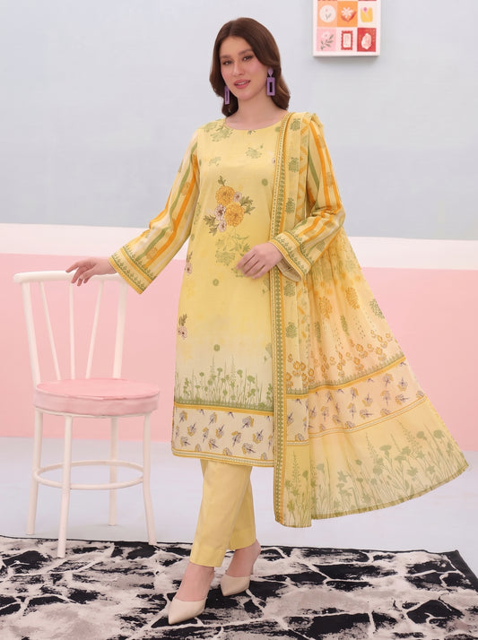 Areeqa Vol 1 Printed 3-Piece Suit (Design 7)