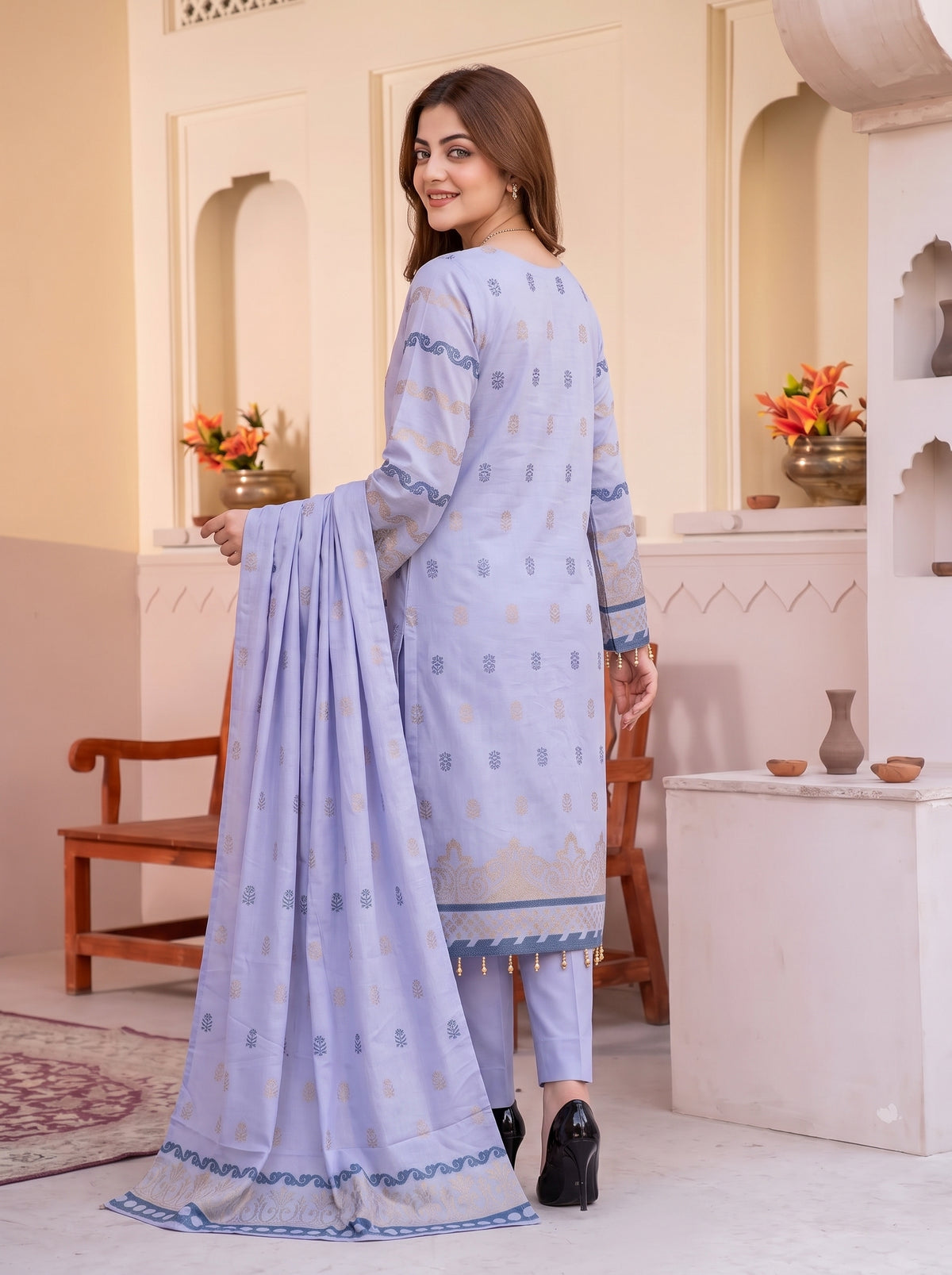 Saqaafah – 3 Piece Printed Lawn Suit