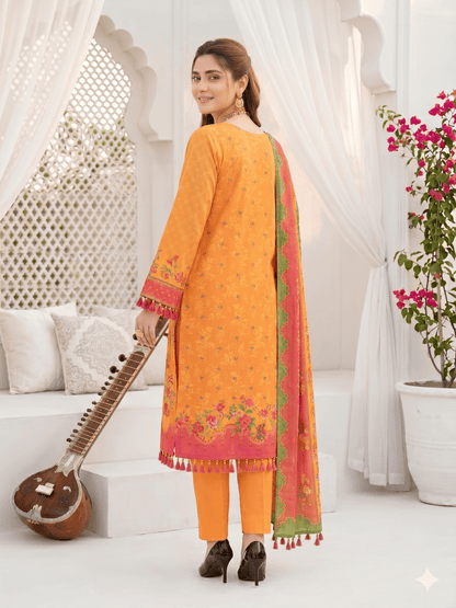 Unstitched Printed Lawn 3 Piece Suit