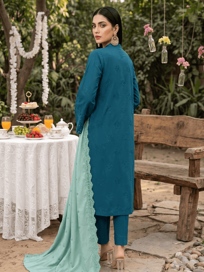 Teal 3-Piece Lawn Suit