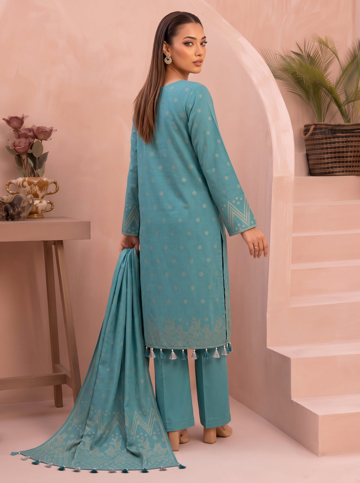 Libas e Khas Karandi 3-Piece Printed Suits Vol 1 (Design 7)