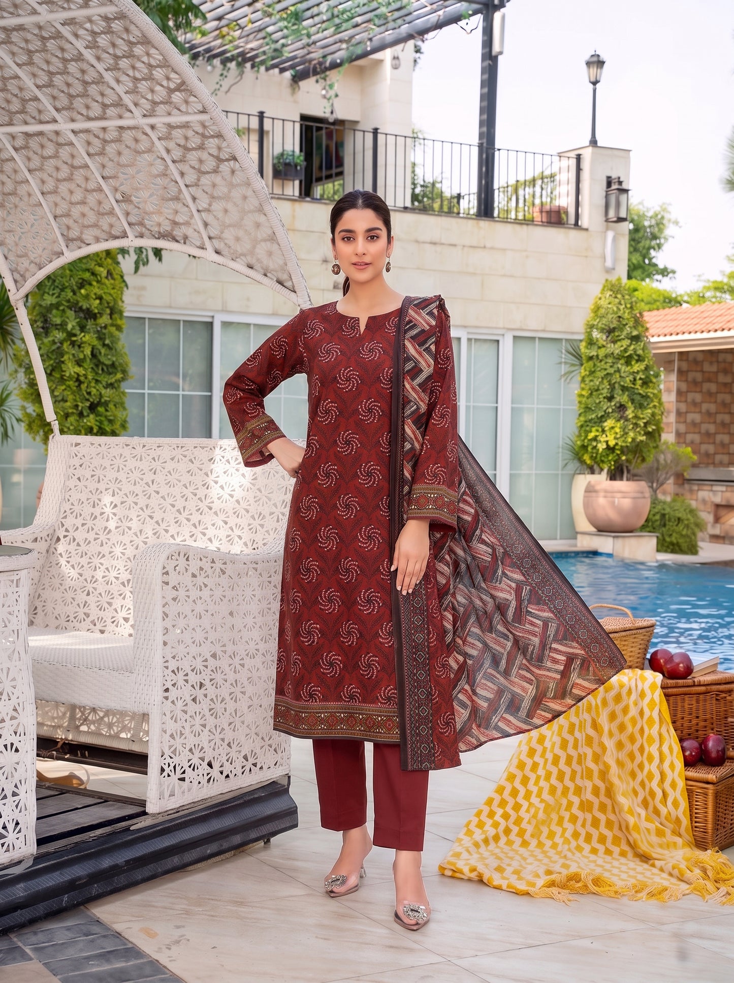 Unstitched Printed Lawn 3 Piece