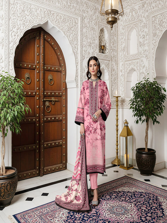 Unstitched Printed Lawn 3 Piece