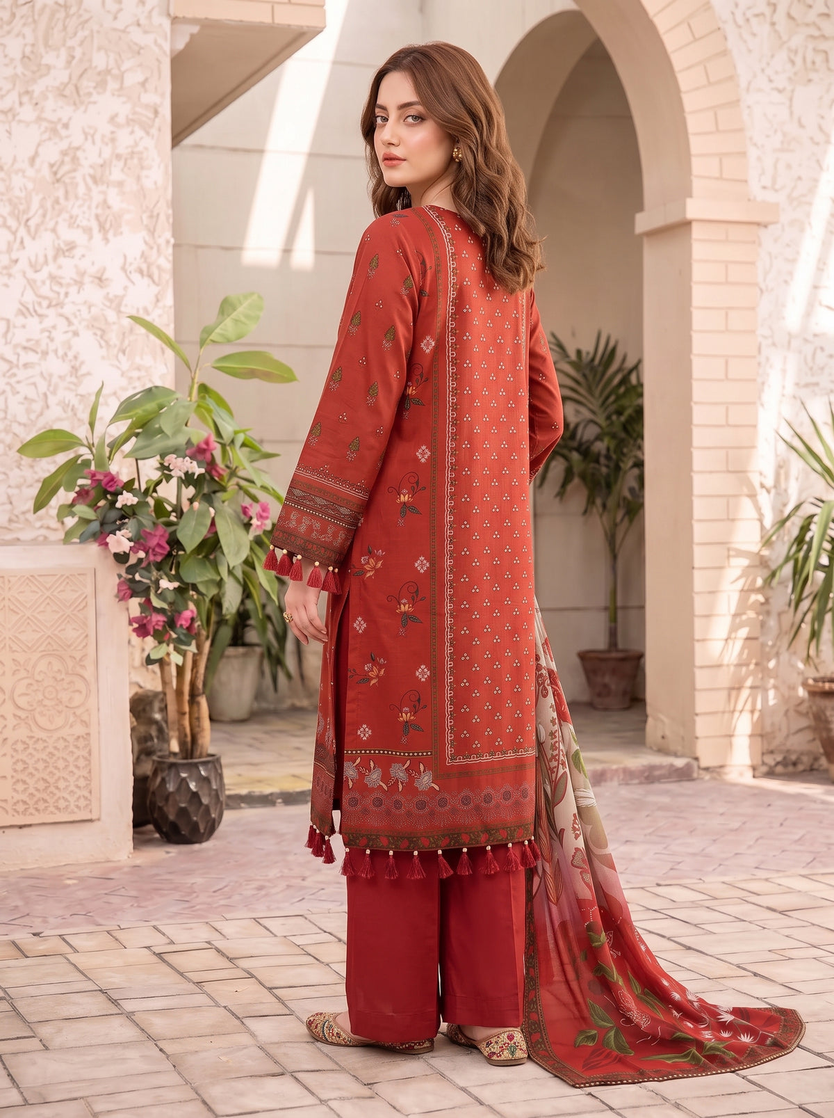 Khumar Vol 2 Printed 3-Piece Suit (Design 7)