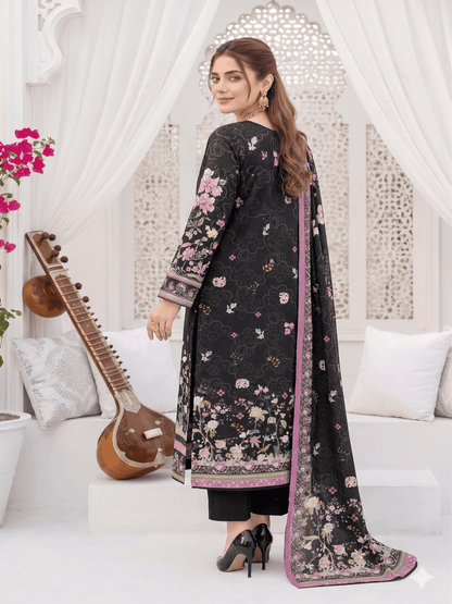 Unstitched Printed Lawn 3 Piece Suit