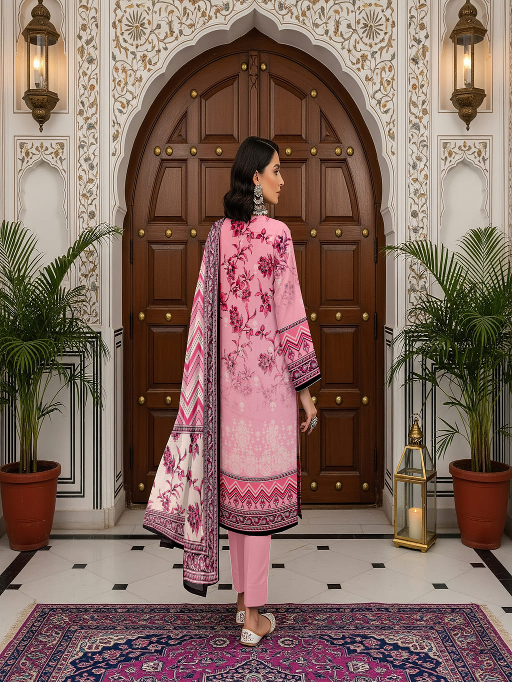 Unstitched Printed Lawn 3 Piece