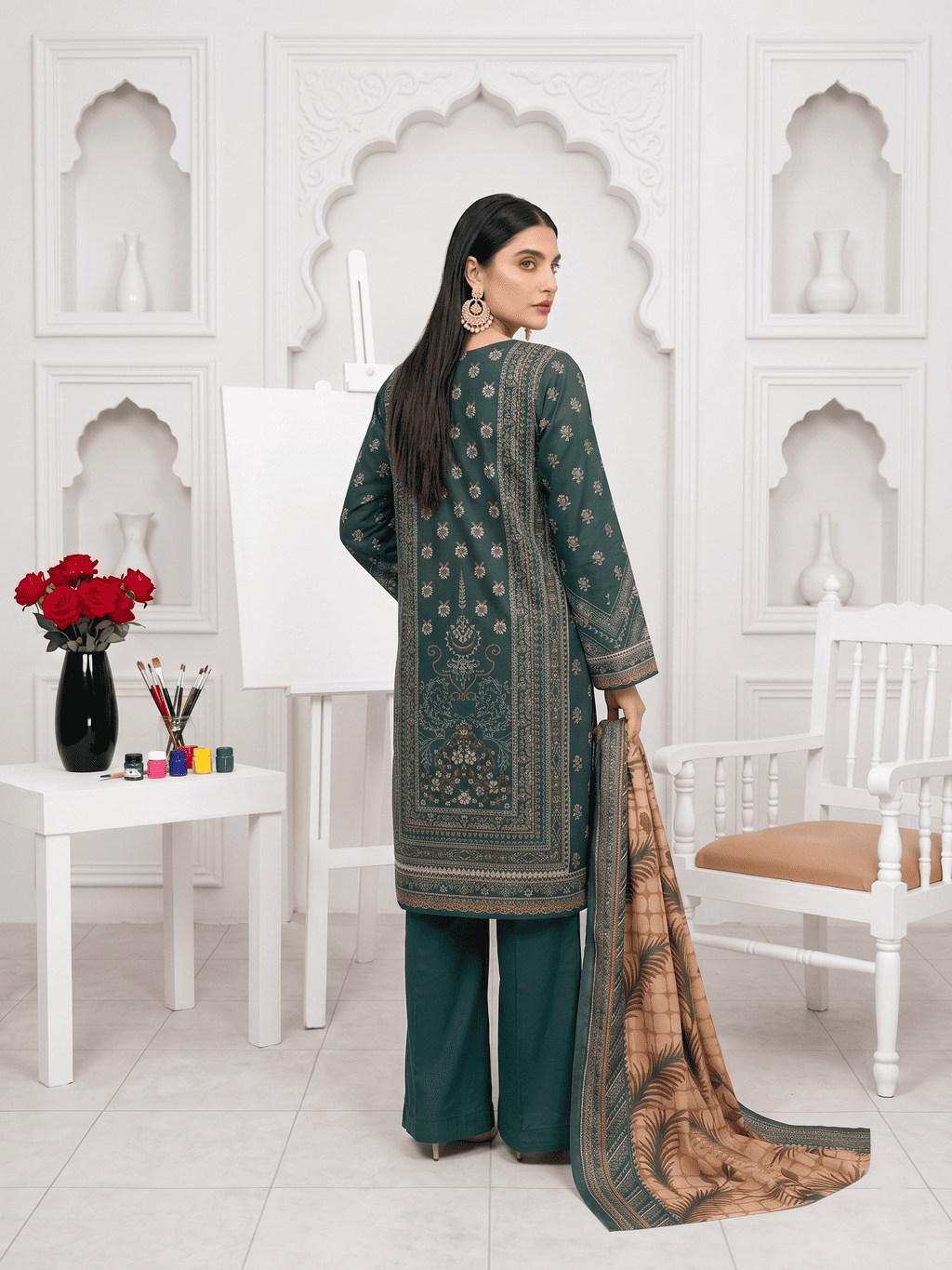 Unstitched Printed Lawn 3 Piece