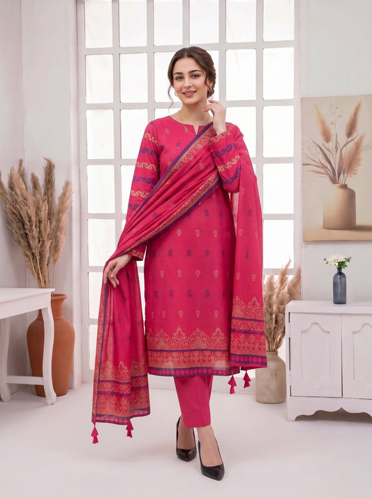 Brosha Saqaafah Vol 3 Printed 3-Piece Suit  (Design 4)