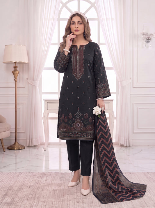 Unstitched Printed Lawn 3 Piece
