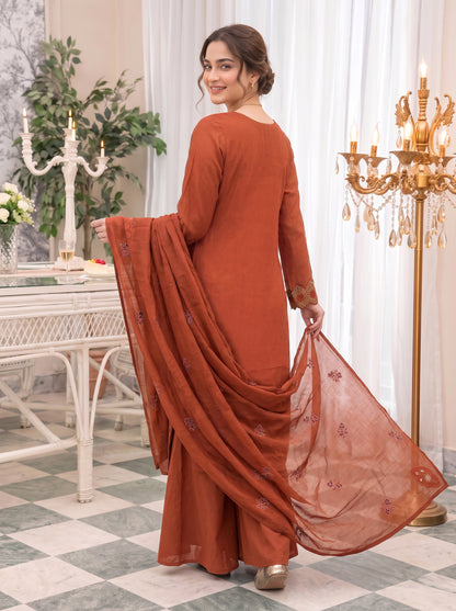 Abraj – 3 Piece Embroidered Suit