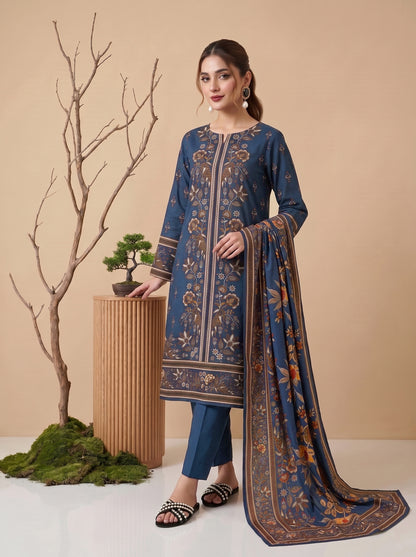 Unstitched Printed Lawn 3 Piece