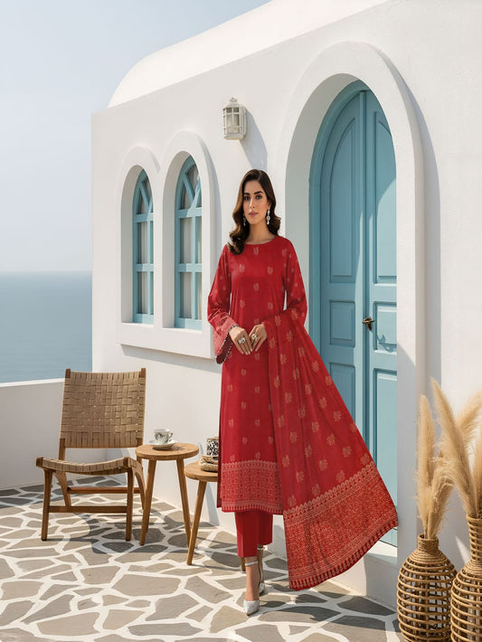 Unstitched Jacquard Brosha 3 Piece