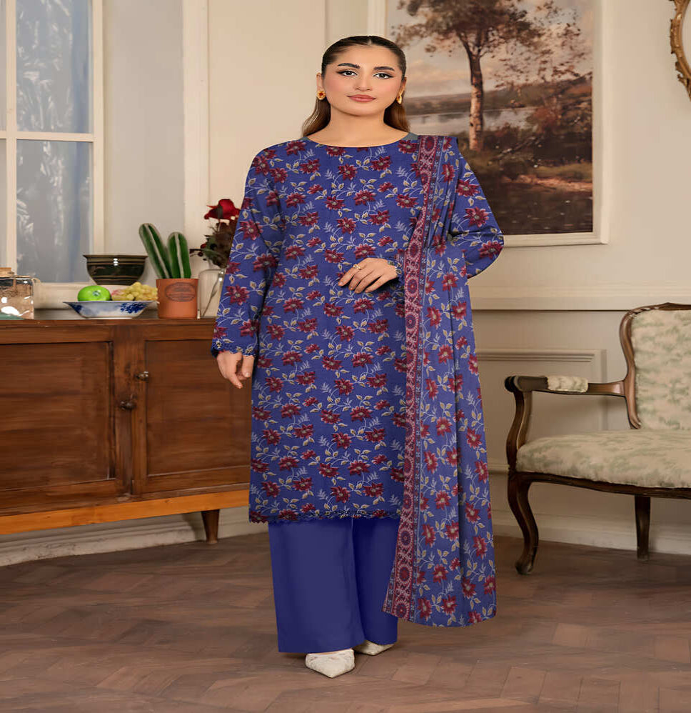 Unstitched Printed Lawn 3 Piece
