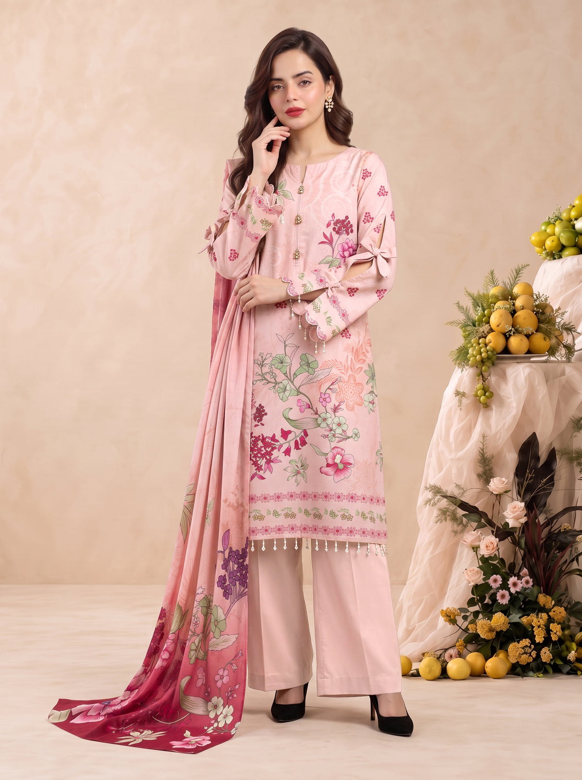 Areeqa Vol 2 Printed 3-Piece Suit (Design 5)