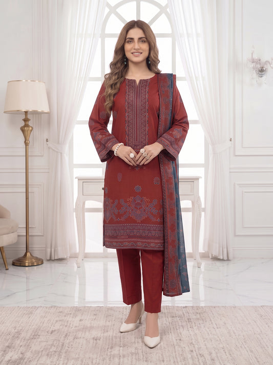 Unstitched Printed Lawn 3 Piece