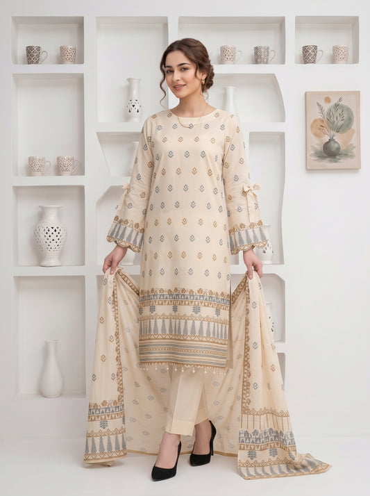 Brosha Saqaafah Vol 3 Printed 3-Piece Suit  (Design 3)