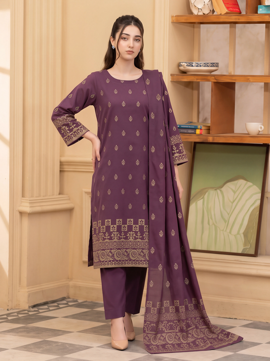 Saqaafah – 3 Piece Printed Lawn Suit