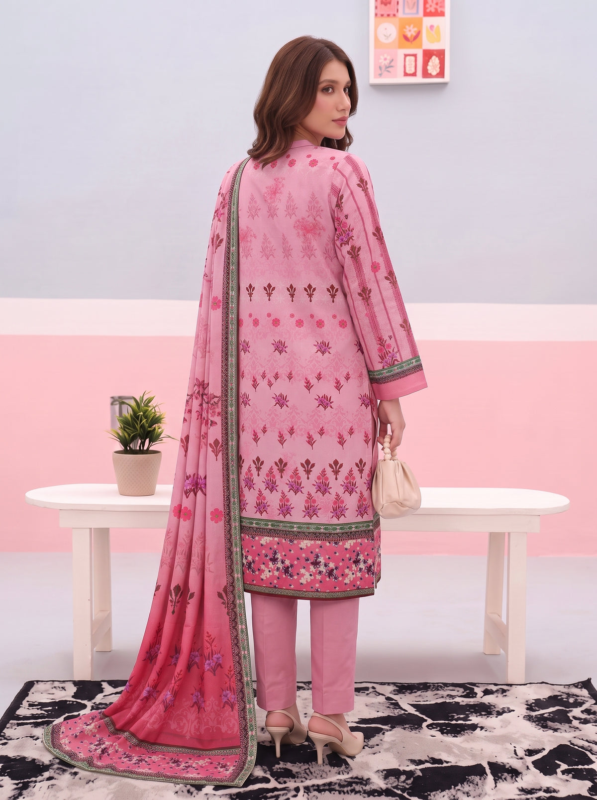 Areeqa Vol 1 Printed 3-Piece Suit (Design 9)