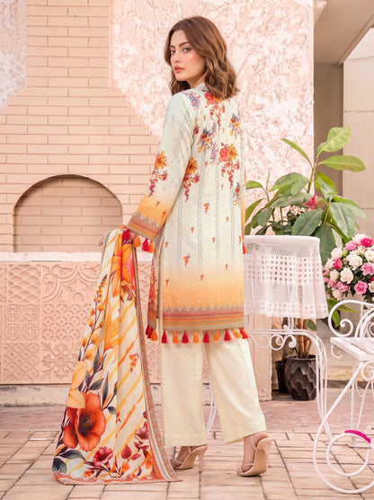 Khumar Vol 2 Printed 3-Piece Suit (Design 4)