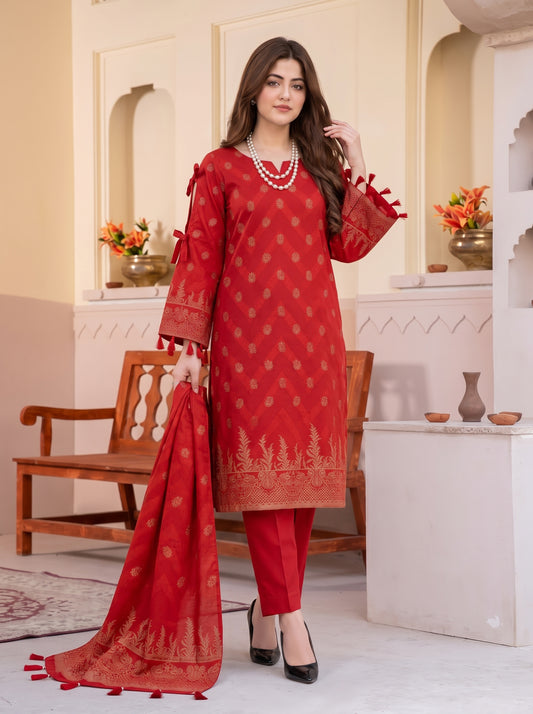 Saqaafah – 3 Piece Printed Lawn Suit