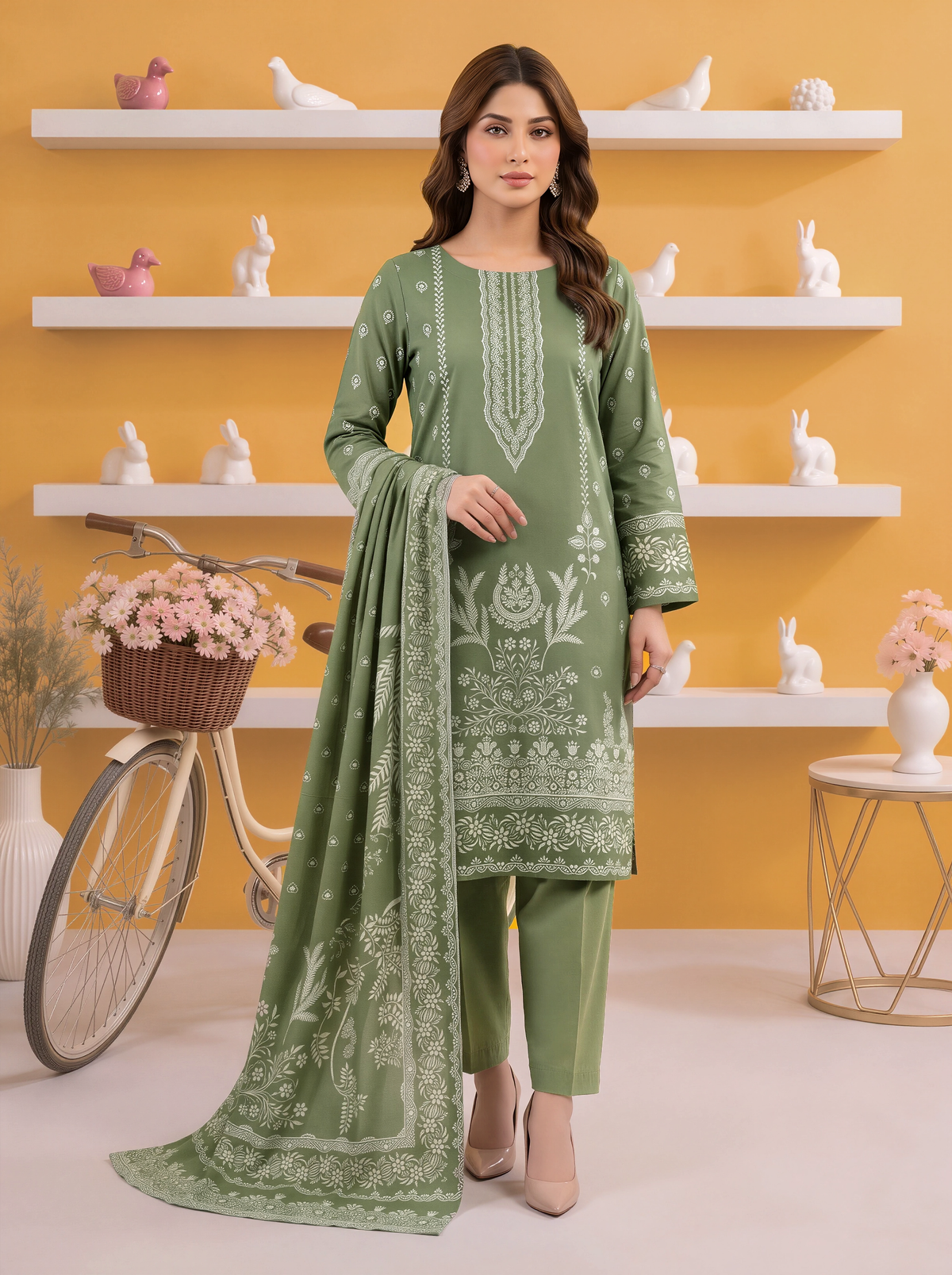 Gul-e-Saher – 3 Piece Printed Lawn Suit
