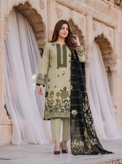 Gul-e-Saher – 3 Piece Printed Lawn Suit