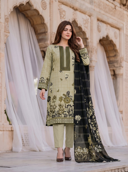 Gul-e-Saher – 3 Piece Printed Lawn Suit