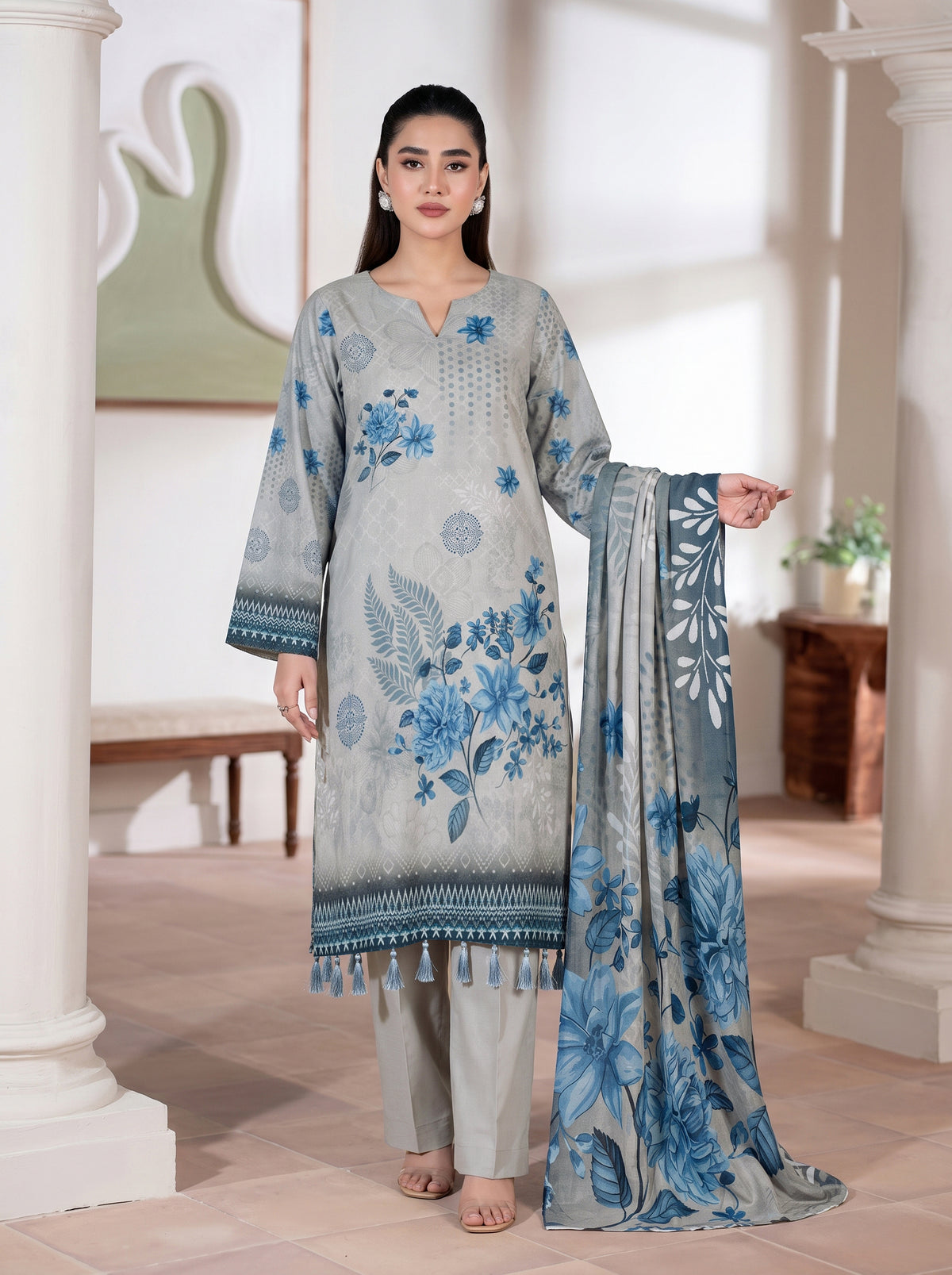 Gul-e-Saher – 3 Piece Printed Lawn Suit
