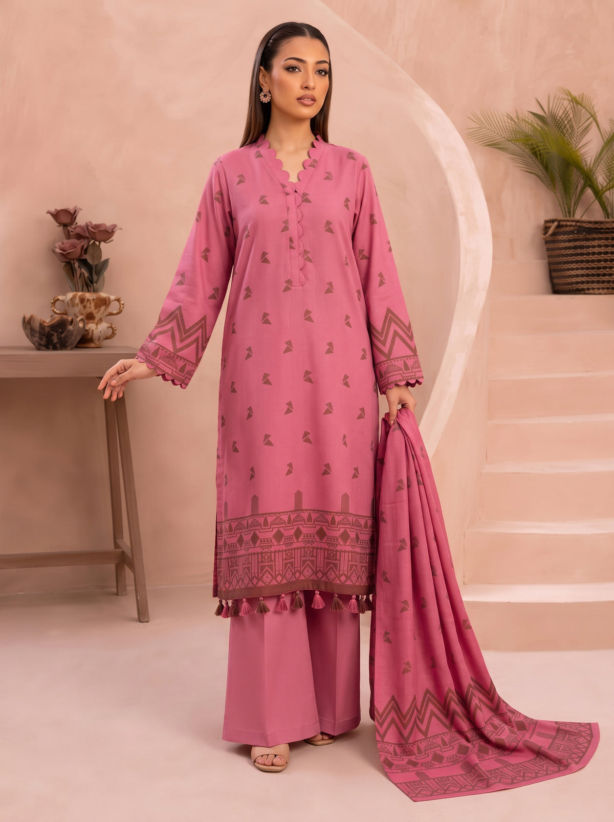 Libas e Khas Karandi 3-Piece Printed Suits Vol 1 (Design 9)